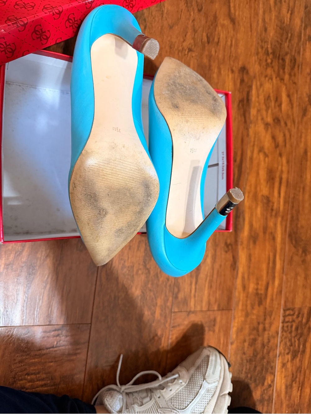 Guess Turquoise Pointed-Toe Stiletto Pumps